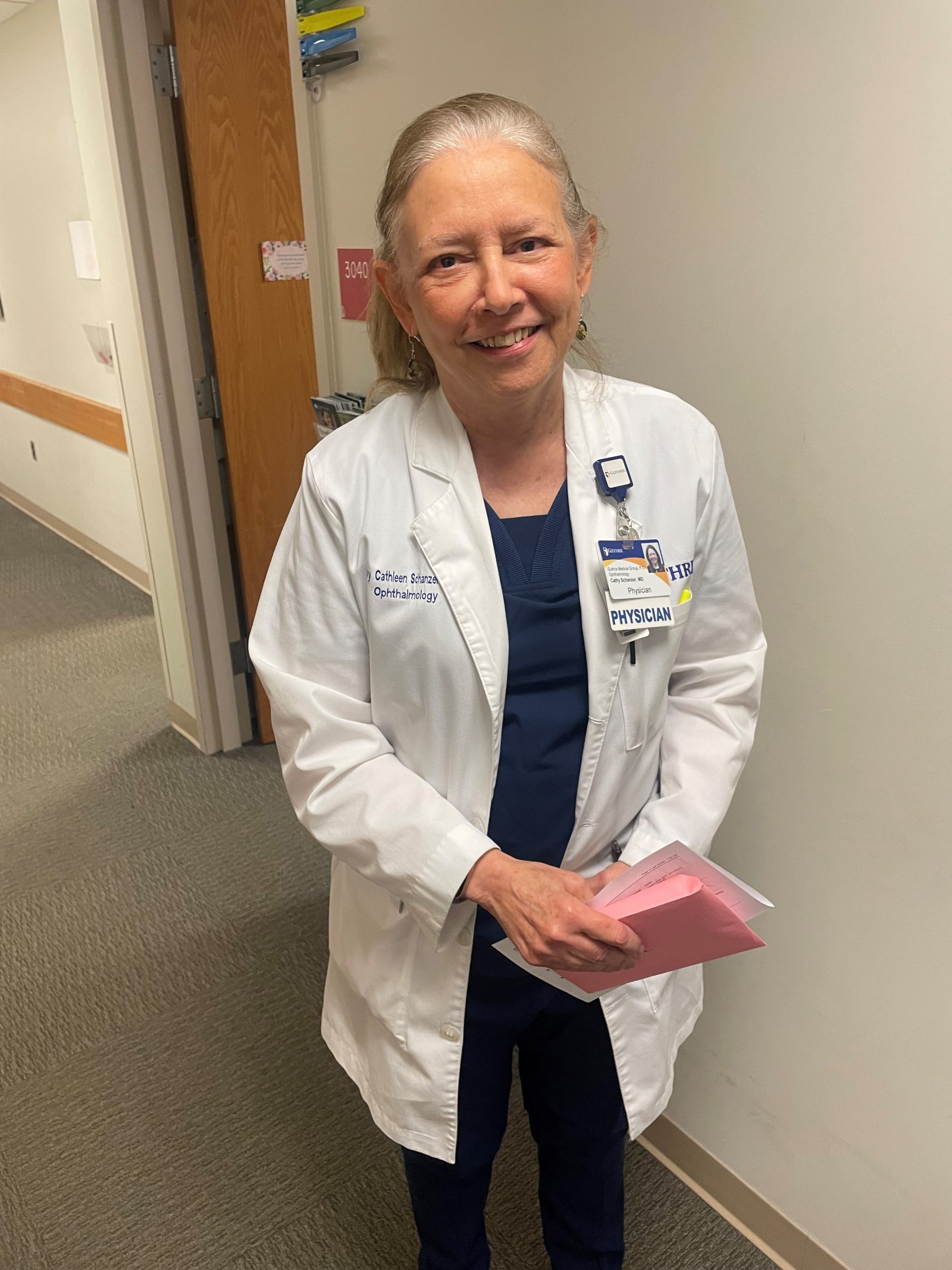 Cathy back at work