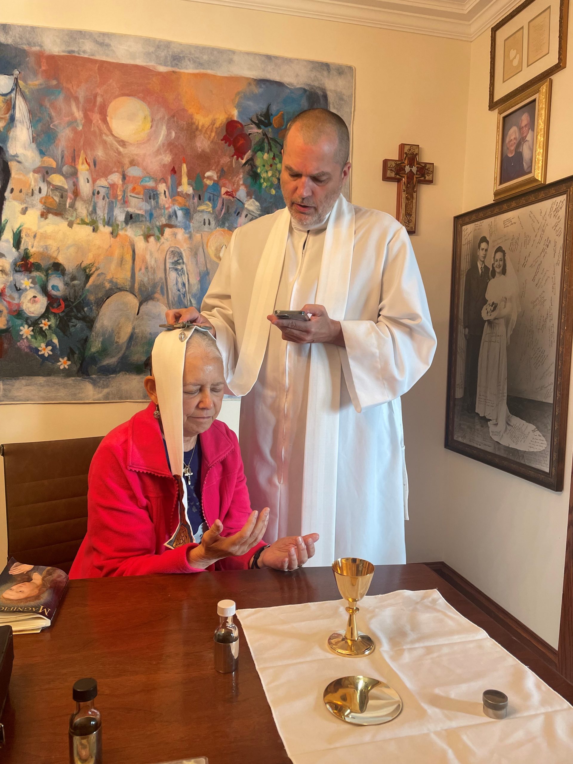 Anointing by Fr. Anthony 8 23
