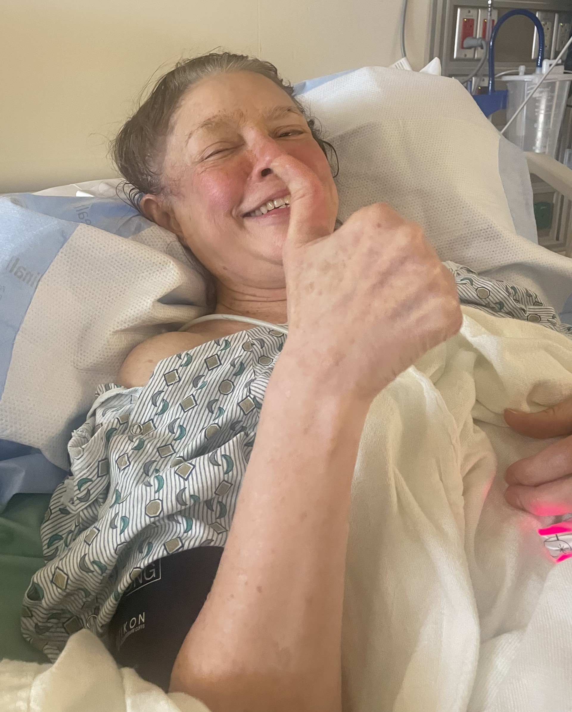 Cathy in recovery room 3 13 23